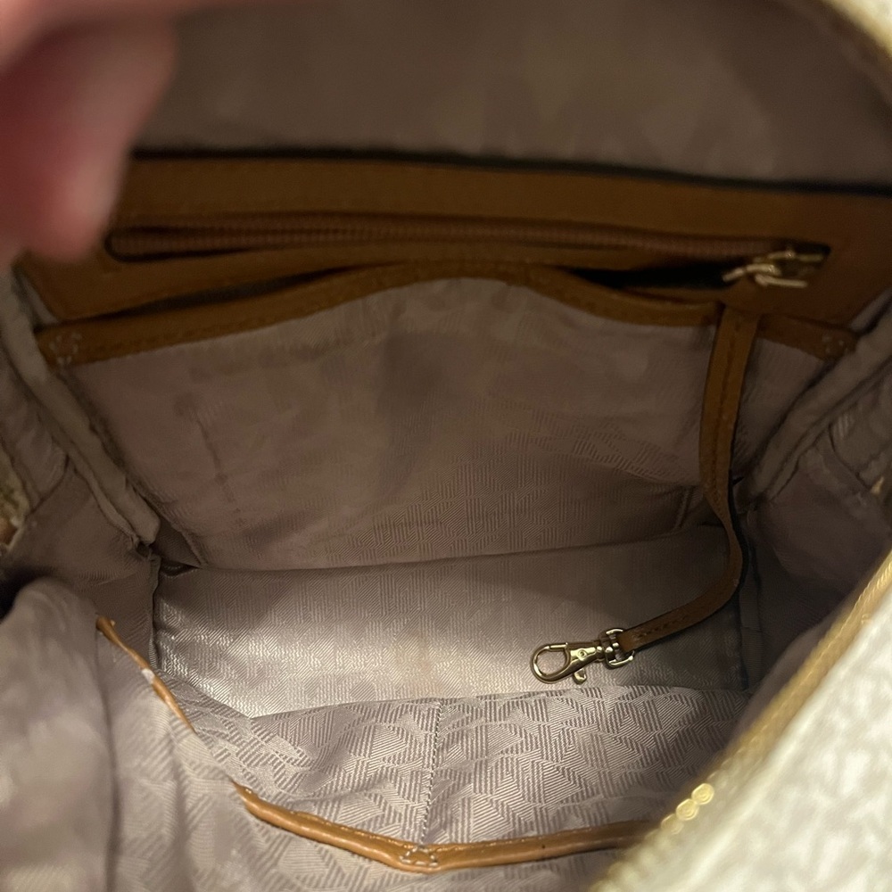 Michael Kors Beige and Brown Women's Backpack image 4
